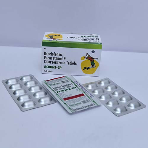 Aceclofenac 100mg, Paracetamol 325mg, Chlorzoxazone 250mg